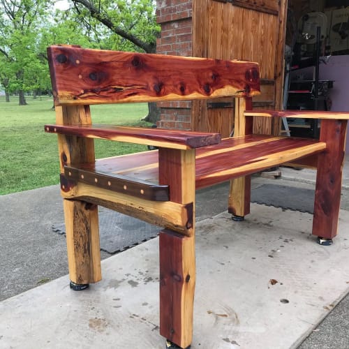Cedar Bench By Wayne Delyea Seen At Wayne Delyea Furniture Maker