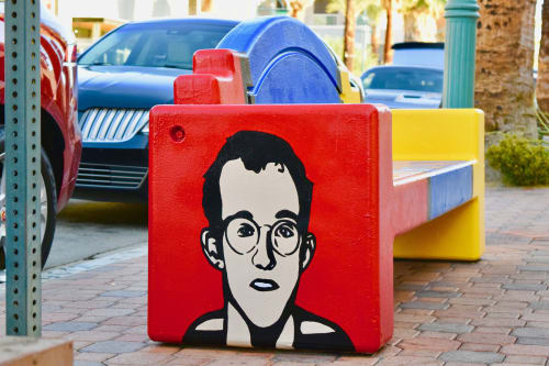 Street Bench Art - Keith Haring | Murals by Tysen Knight
