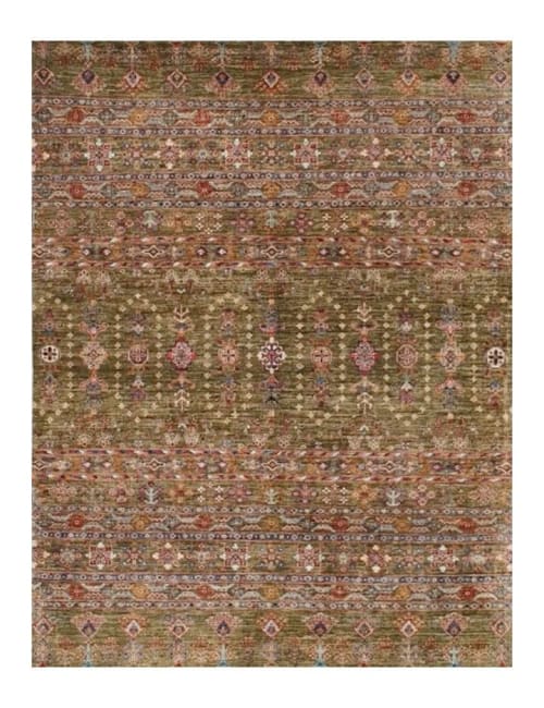 Arcadia in Olive Afghan Persian Rug by Qadimi seen at Private Residence