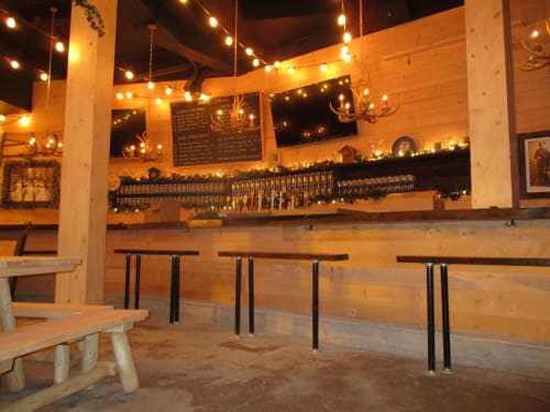 Faux wood graining on columns for client. | Art & Wall Decor by Elliott Mattice Art & Design