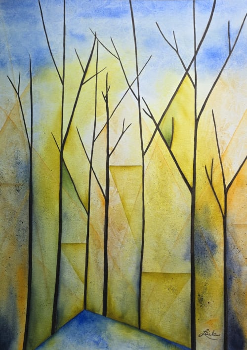Forest light | Watercolor Painting in Paintings by Laila Vazquez