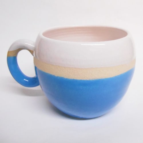 Wheel thrown durable stoneware Huggable mugs. | Cups by Church Street Workshops.