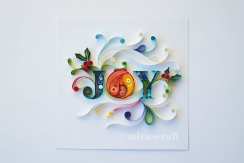 'Joy' paper artwork for Christmas Holidays | Wall Hangings by Swapna Khade