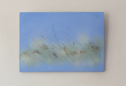 Westerly Ceramic Wallpiece | Oil And Acrylic Painting in Paintings by Tessa Wolfe Murray