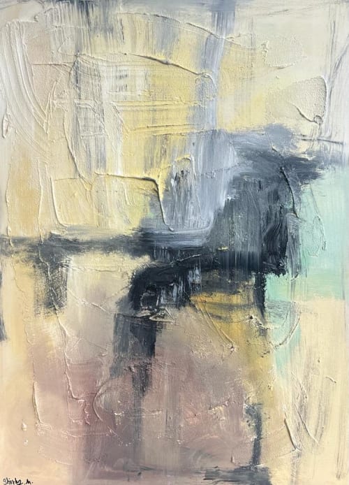 "Mountain View" | Oil And Acrylic Painting in Paintings by Shirly Maimom Art