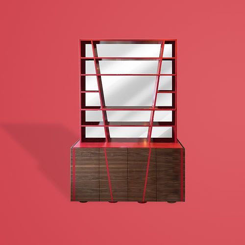 RED high cabinet | Storage by Ivar London | Custom