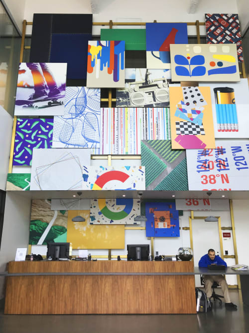 Lobby Art | Mixed Media by ANTLRE - Hannah Sitzer | Google RWC SEA6 in Redwood City