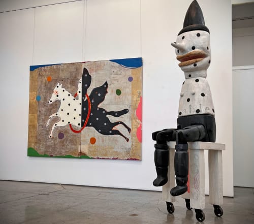 When Willie Went West | Mixed Media by John Randall Nelson | Gebert Contemporary in Scottsdale