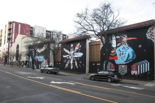 Past, Present, and Future | Street Murals by Max Kauffman | 571 20th St, Oakland, CA in Oakland