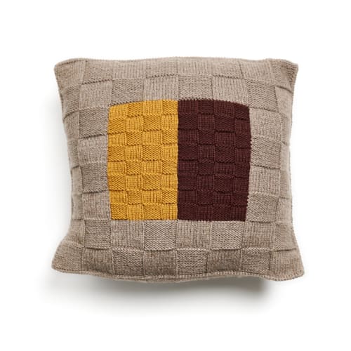 Andes Andean Wool Hand Knitted Plush Pillow | Pillows by Studio Variously