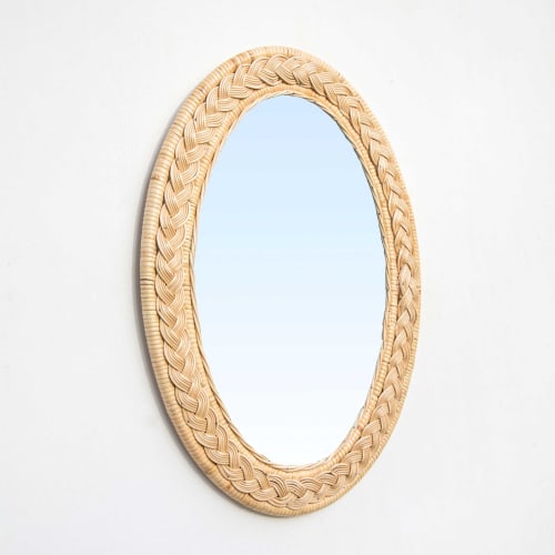 Serena Oval Rattan Mirror | Decorative Objects by Hastshilp