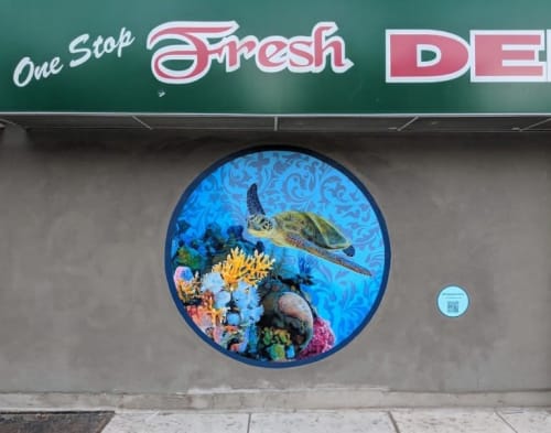 Kauai Coral Reef Life Mural | Murals by Hagopian Arts | One Stop Deli in Philadelphia
