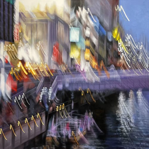 Dotonbori | Oil And Acrylic Painting in Paintings by John Boak