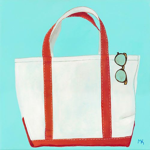 Beach Bag with Sun Glasses (Prints) | Paintings by Michelle Keib Art