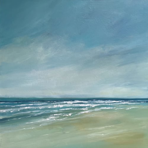 Gentle Breeze - Ocean Coastal Seascape Painting on Canvas | Paintings by Filomena Booth Fine Art