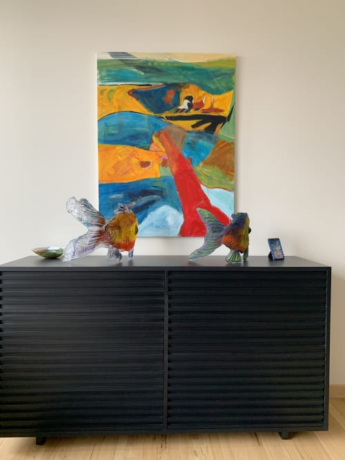 A medium-sized abstract | Oil And Acrylic Painting in Paintings by Owen Brown