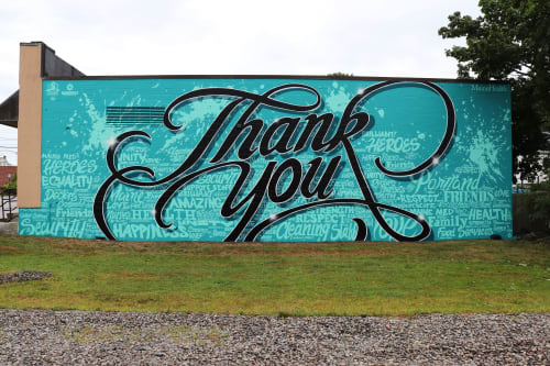 Maine Health "Thank you" mural