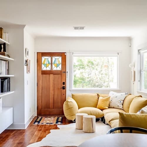 Stained Glass Door Panels | Glasswork in Wall Treatments by Debbie Bean