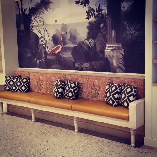 Custom Bench | Benches & Ottomans by Build a Booth | The Pharm Drugstore + Compounding Pharmacy in Calgary