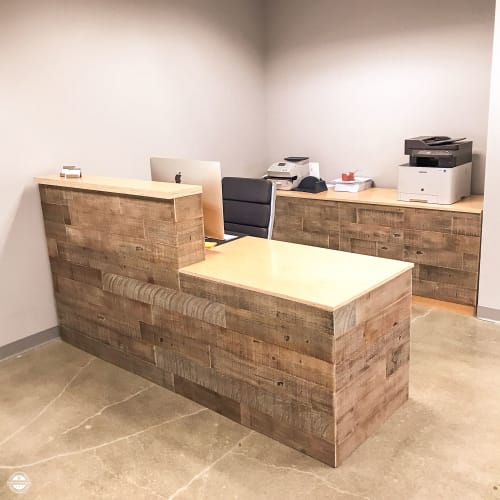 Reception Desk And Cabinet By Henneydesigns Seen At 6701 Center Dr