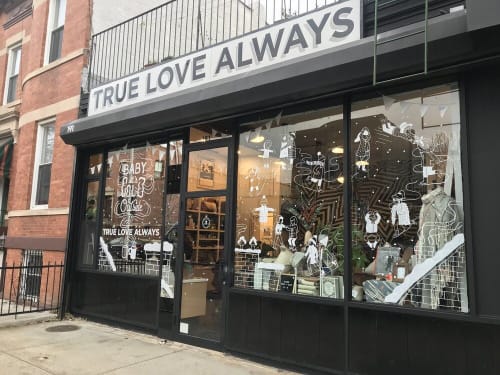 Glass Window Mural | Murals by Laurène Boglio | True Love Always in Brooklyn