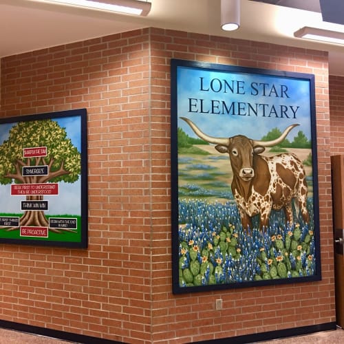 Paintings | Paintings by Scribbles Murals | Lone Star Elementary School in Fort Worth