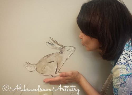 Happy Bunny | Murals by Olga Aleksandrova | Byrne Nicole DMD in Gansevoort