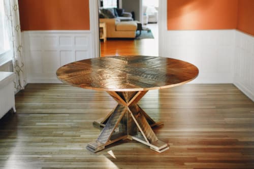 Rustic Round Dining Table | Tables by Five Acres Furniture and Design