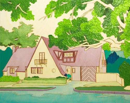 The Neighborhood 01 | Oil And Acrylic Painting in Paintings by Elizabeth Gahan | Equinox Studios in Seattle