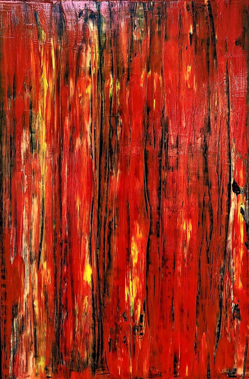 Inferno | Oil And Acrylic Painting in Paintings by Dutch Montana Art | Corona Del Mar in Newport Beach