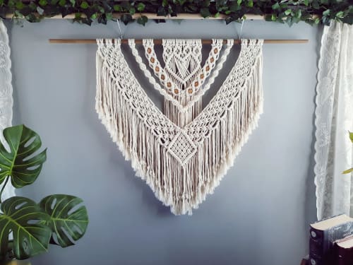 Macrame Wall Hanging with Dyed Fringe for Home Decor | Macrame Wall Hanging by Desert Indulgence