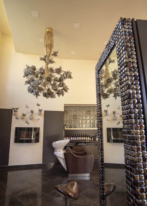 Flowers 45 | Chandeliers by F+M FOS - Anna Maria Fragiskos Bitros | Hair Salon in Glifada