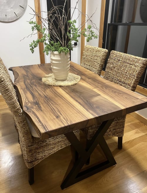 Custom live edge dining table, Walnut table, Dinner table | Tables by Brave Wood