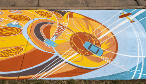 Ground mural “Movement” | Street Murals by Yulia Avgustinovich