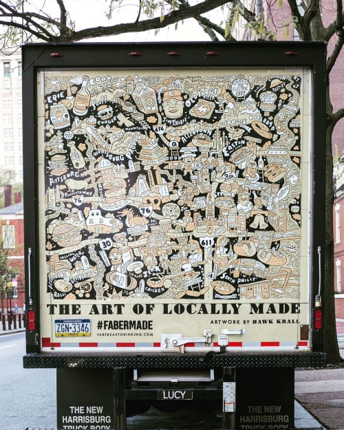 Faber Truck Wrap | Street Murals by Hawk Krall
