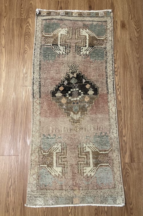 Hand-woven Turkish Rug Doormat| 1.9 x 4 | Rugs by Wool and Rug