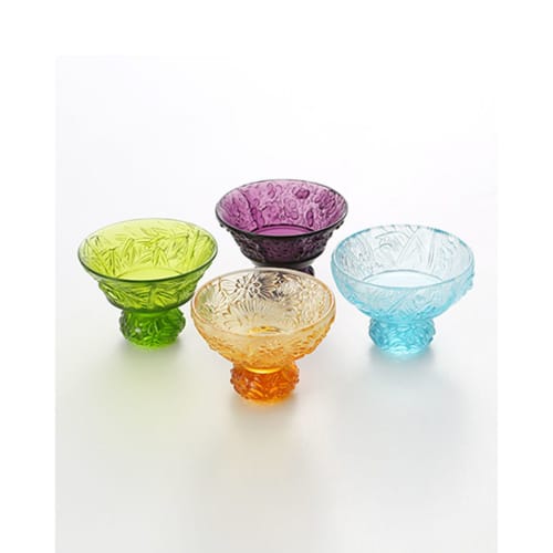 LIULI Crystal Virtuous Orchid (A Drink to Virtue) Sake Glass | Drinkware by Lawrence & Scott | Lawrence & Scott in Seattle