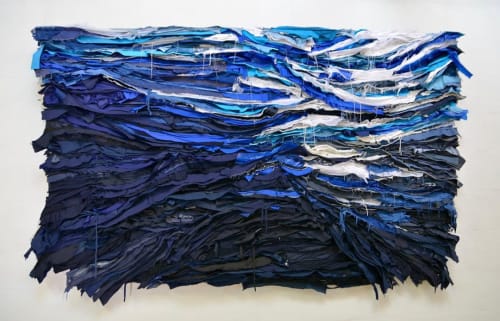 The Lure of Light & Dark | Wall Hangings by Waste Textiles Artist Femke van Gemert