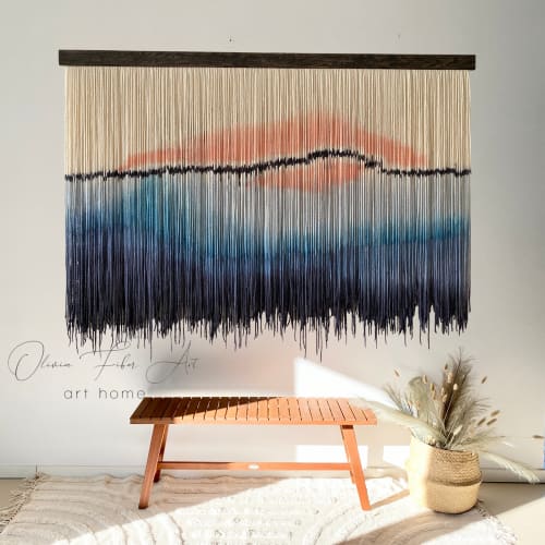 Mountain Tapestry- ZORKE II-Modern Wall Decoration | Macrame Wall Hanging in Wall Hangings by Olivia Fiber Art