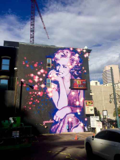 Marilyn Monroe Mural | Street Murals by Grow Love | La Boheme Gentlemen's Cabaret in Denver