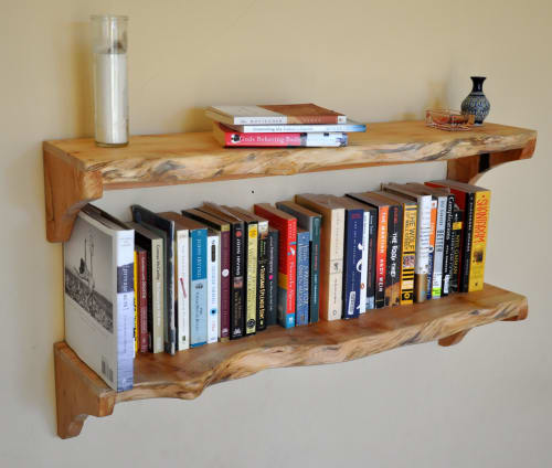 Cottonwood Bookshelves | Ledge in Storage by Zawalich Woodwork + Design