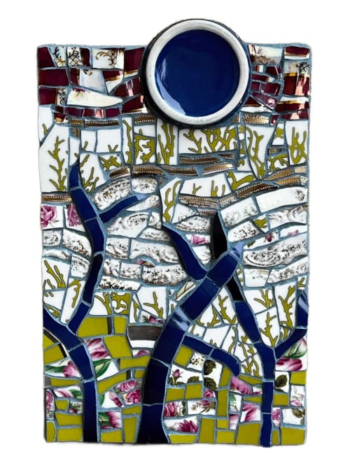 Winter Moon, Winter Series No. 4 | Wall Sculpture in Wall Hangings by Gila Mosaics Studio