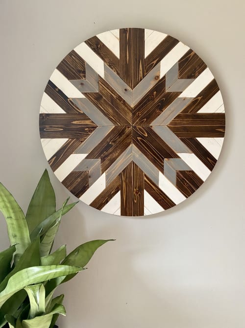 Wood Mosaic - Round | Wall Hangings by Crate No. 8 Co.