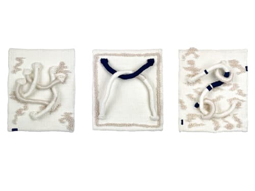 Lychen triptych | Tapestry in Wall Hangings by Renata Daina