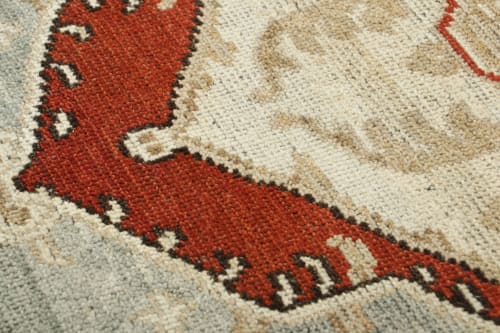 Rug & Kilim’s Transitional Custom Rug Sample in Blue, Cream | Rugs by Rug and Kilim