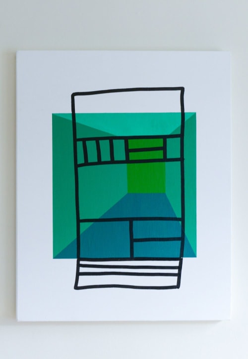 Framing Green | Paintings by Atelier Stumpo | Ritual Roasters in San Francisco