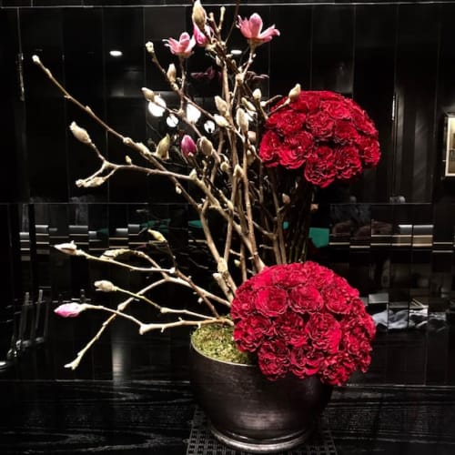 Roses and Magnolia | Floral Arrangements by EPOCH FLORAL | Chicago in Chicago