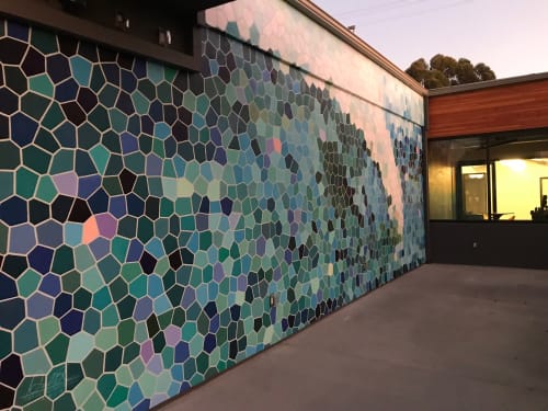 'Mosaic' Wave | Street Murals by Avid Illustrations | BizHaus in Costa Mesa