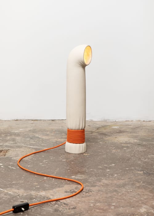 Knotto 01 Standing Lamp - Contemporary Brutalist Cerami | Table Lamp in Lamps by Catalin Filip