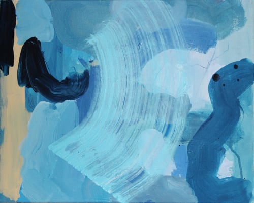 Cascades Abstract Painting | Paintings by Nicole Marshall Simms